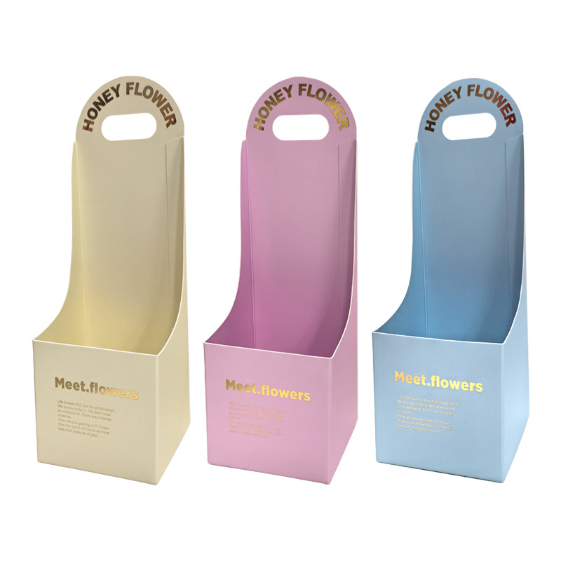 Florist Supply House - Exquisite Goldprägung Handblumenbox Blumen Geschenkverpackung Box