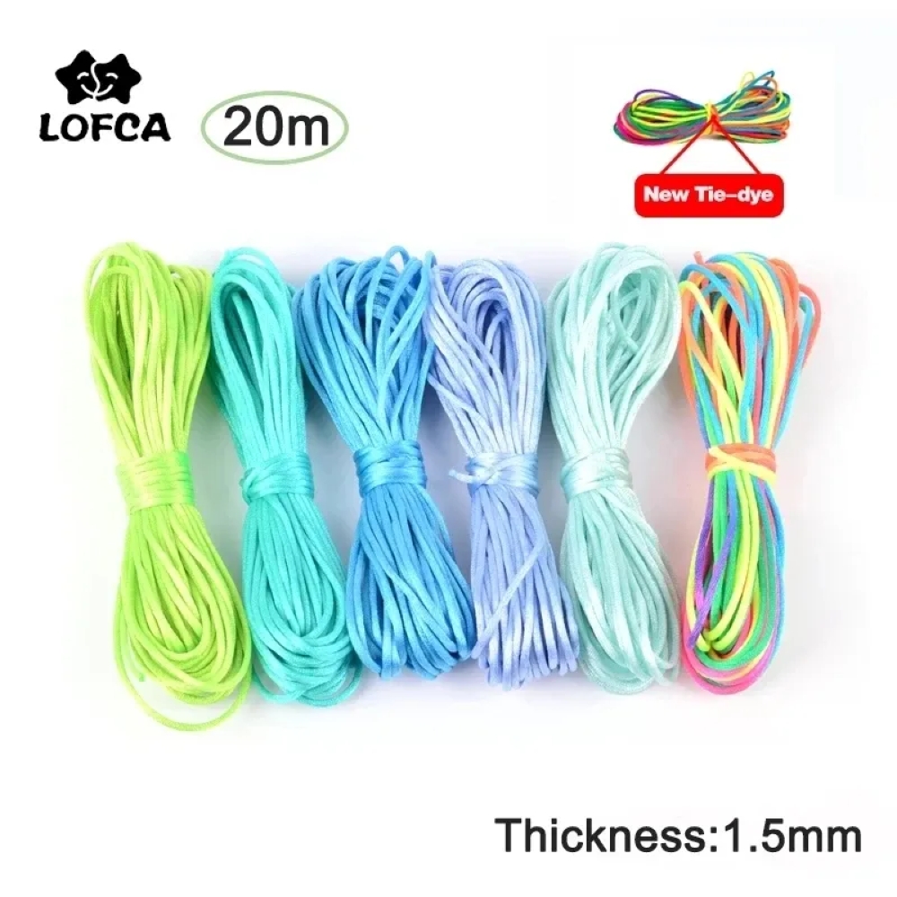 Ribbon Wired Satin - 20 mt/los DIY Nylon Schnüre 1,5mm