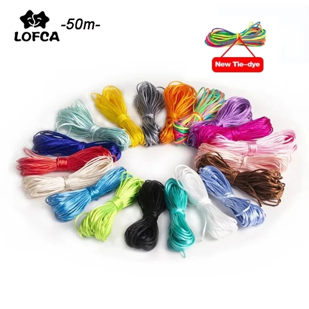 Ribbon Wired Satin - 1,5mm Schnuller Clip Kette DIY Nylon