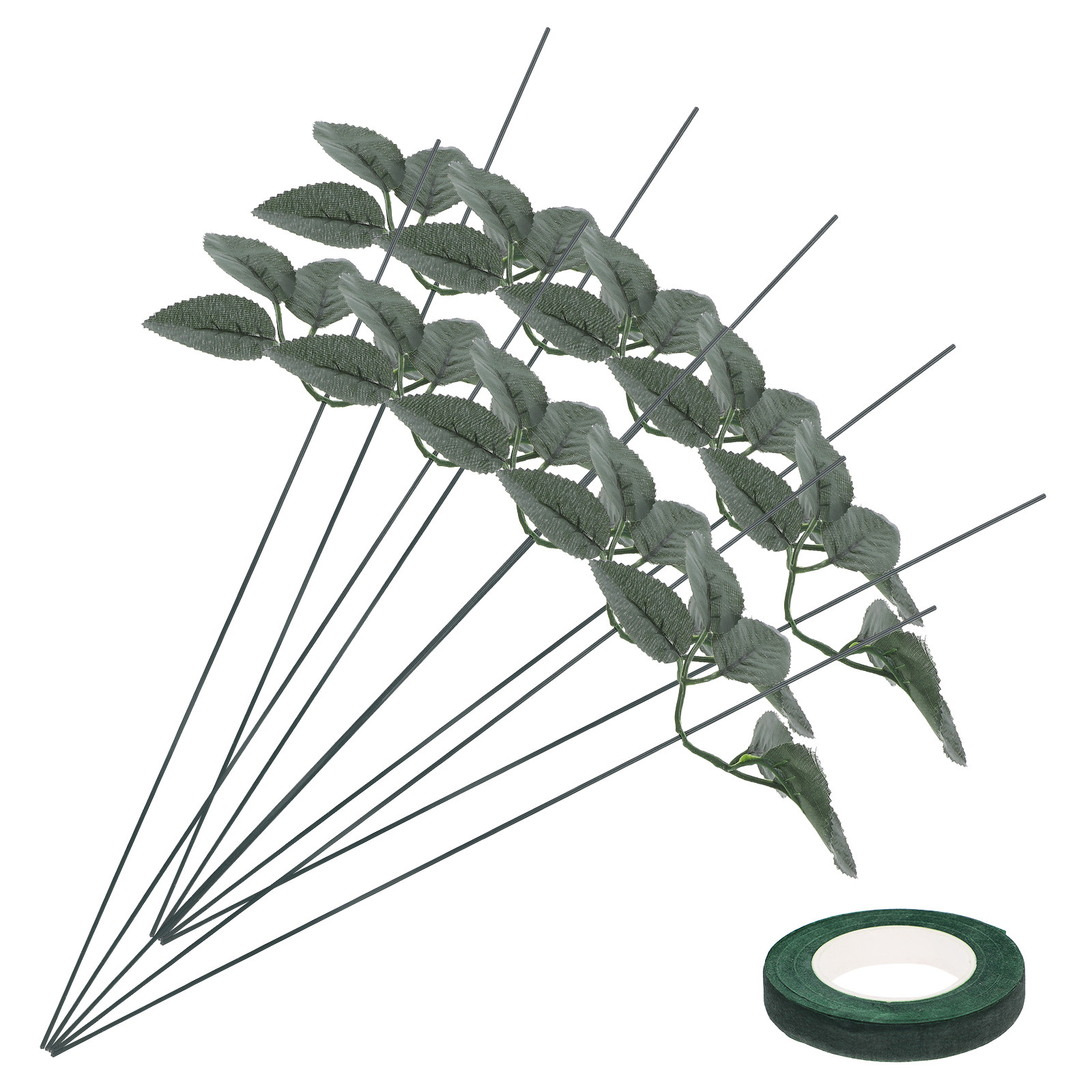 Floral Tape Green - 20-teiliges Blumenarrangement-Set, DIY-Bastelset mit leuchtenden künstlichen