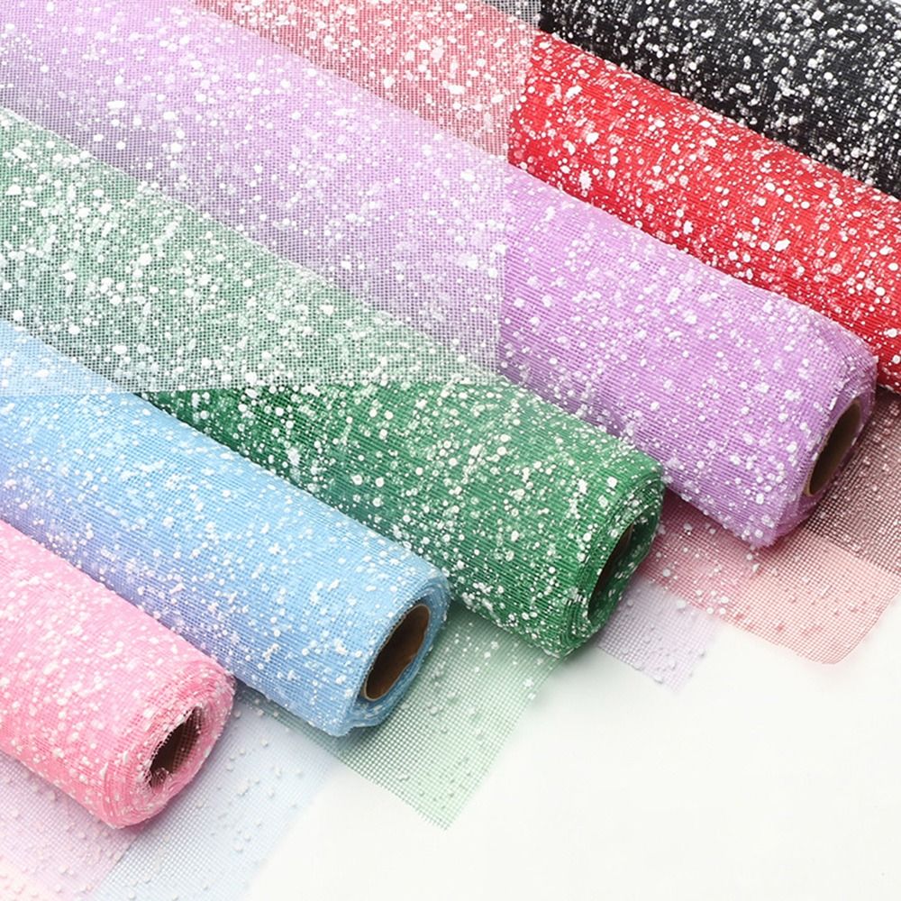 Florist Supply House - Blumen-Geschenkpapier Schneeflocke 50cm breit DIY Netz-Geschenkpapier