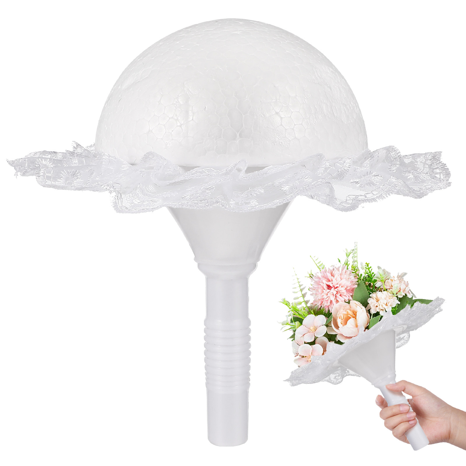 1 Set Hochzeits-Brautstraußhal – Bouquet Holder Foam Bewertung und Preis