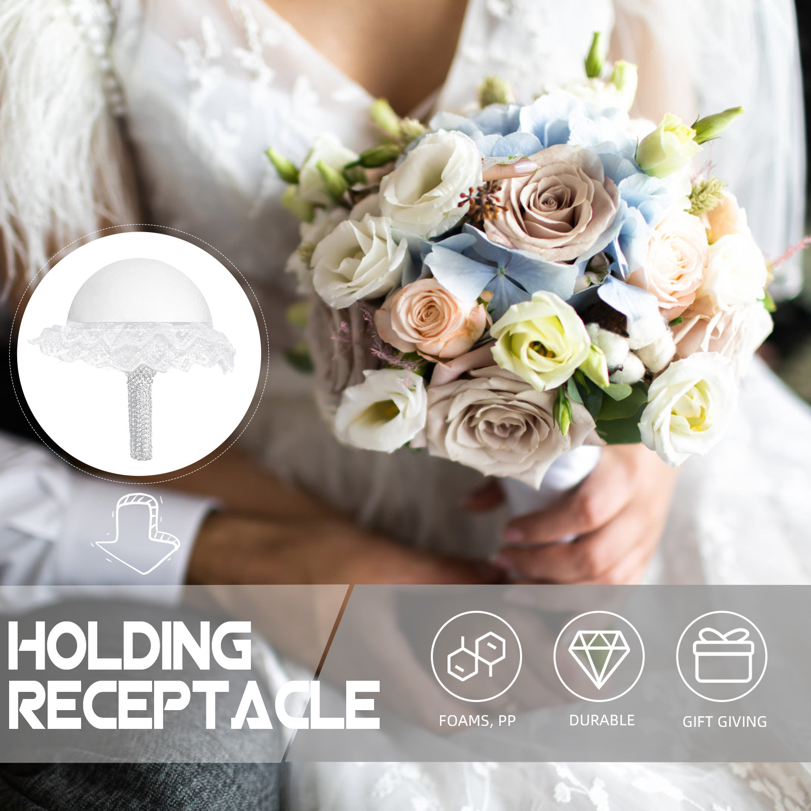 Brautstraußhalter Hochzeit Blu – Bouquet Holder Foam Bewertung und Preis