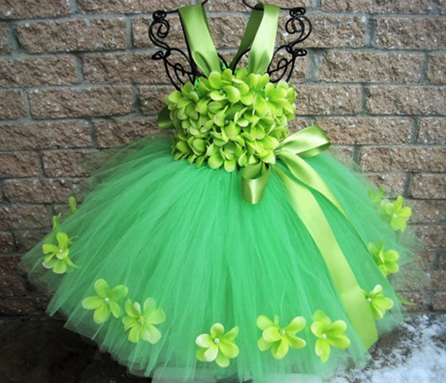Mädchen Grüne Blätter Tutu Kle – Floral Tape Green Bewertung und Preis