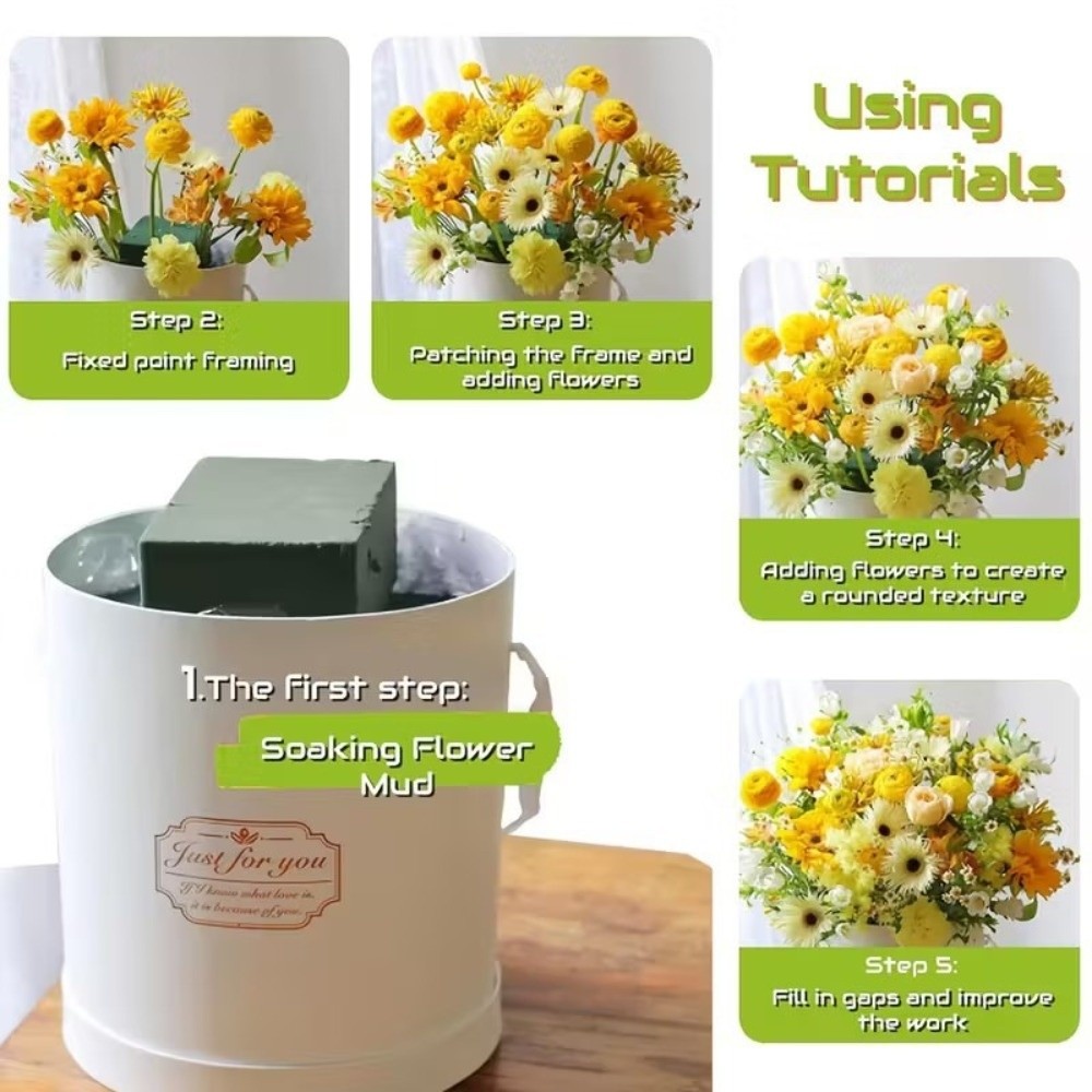 Grüner Blumenarrangement-Schau – Bouquet Holder Foam Bewertung und Preis