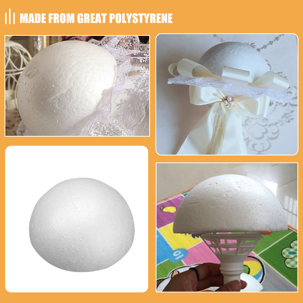4 Stück weiße Schaumstoff-Halb – Bouquet Holder Foam Bewertung und Preis