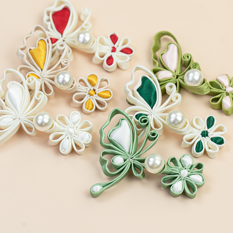 Chinesische Froschverschlüsse, – Flower Frog Pin Bewertung und Preis